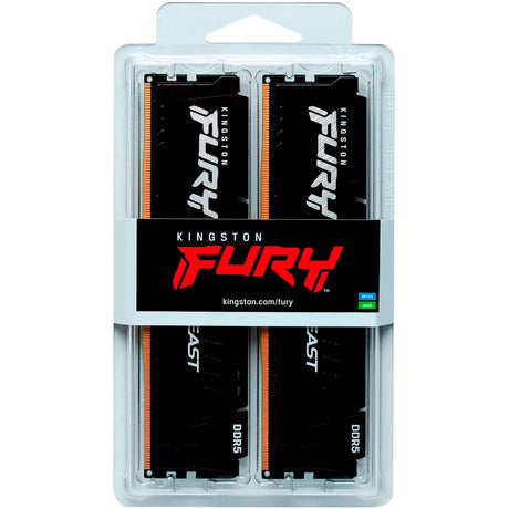 Kingston Fury Beast 64 GB DDR5-6000 (2x 32 GB) RAM (juoda, KF560C30bbek2-64, XMP 3.0, Expo 1.1)