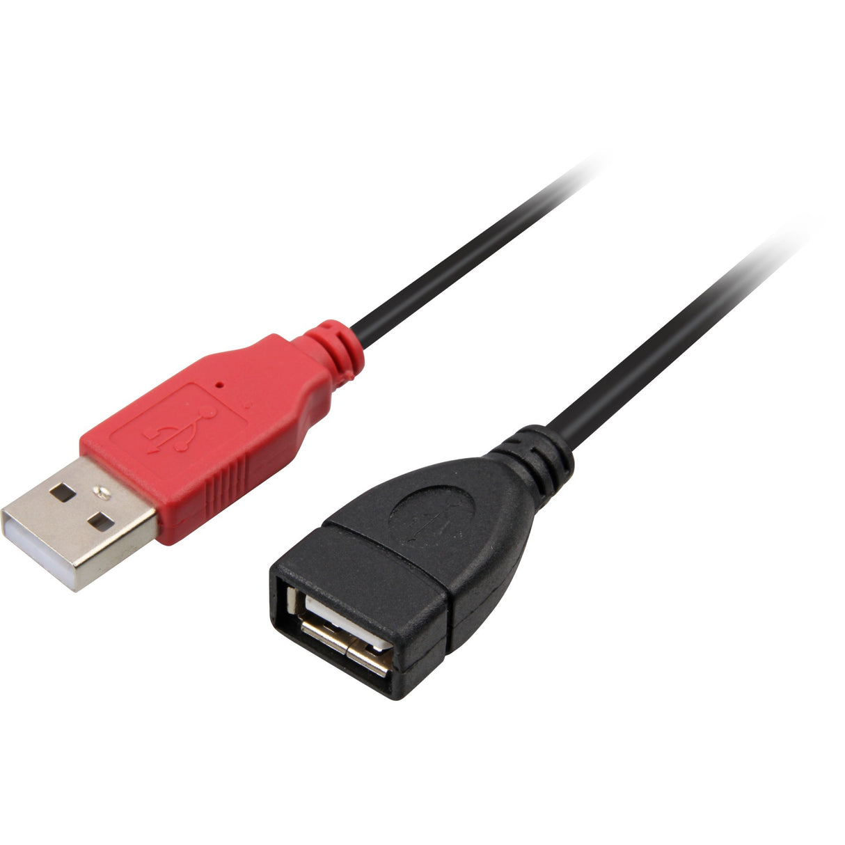 Delock Y-Kabel 2x USB-A 2.0 männlech > 1 x USB-A 2.0 weiblech Splitterkabel (schwaarz rout, 0,2 Meter)