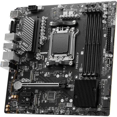 Msi pro b650m-p socket am5 motherboard (black, raid, 2.5 gb-lan, sound, µatx)