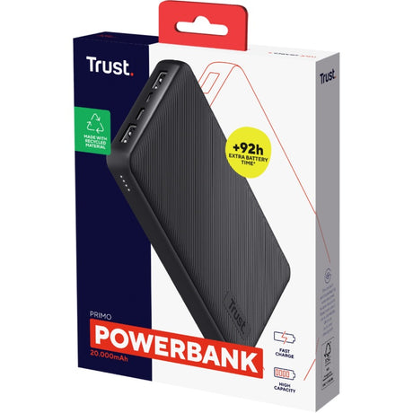 Trust Primo 20,000 mAh Eco Power Bank (Black)