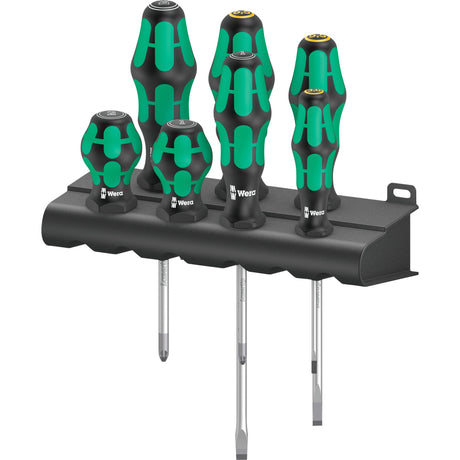 Wera 300 7 mix 2 screwdriver set (black green, 7-piece)