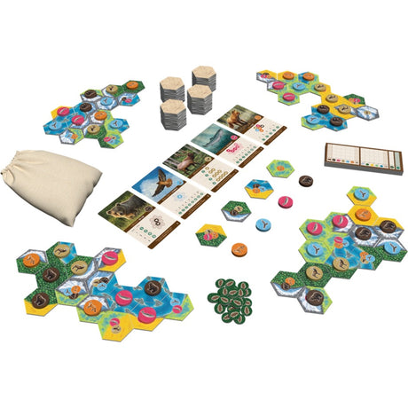 Asmodee Cascadia Brettspiel (englisch, 1 - 4 Spieler, 30 - 45 Minuten, ab 10 Jahren)
