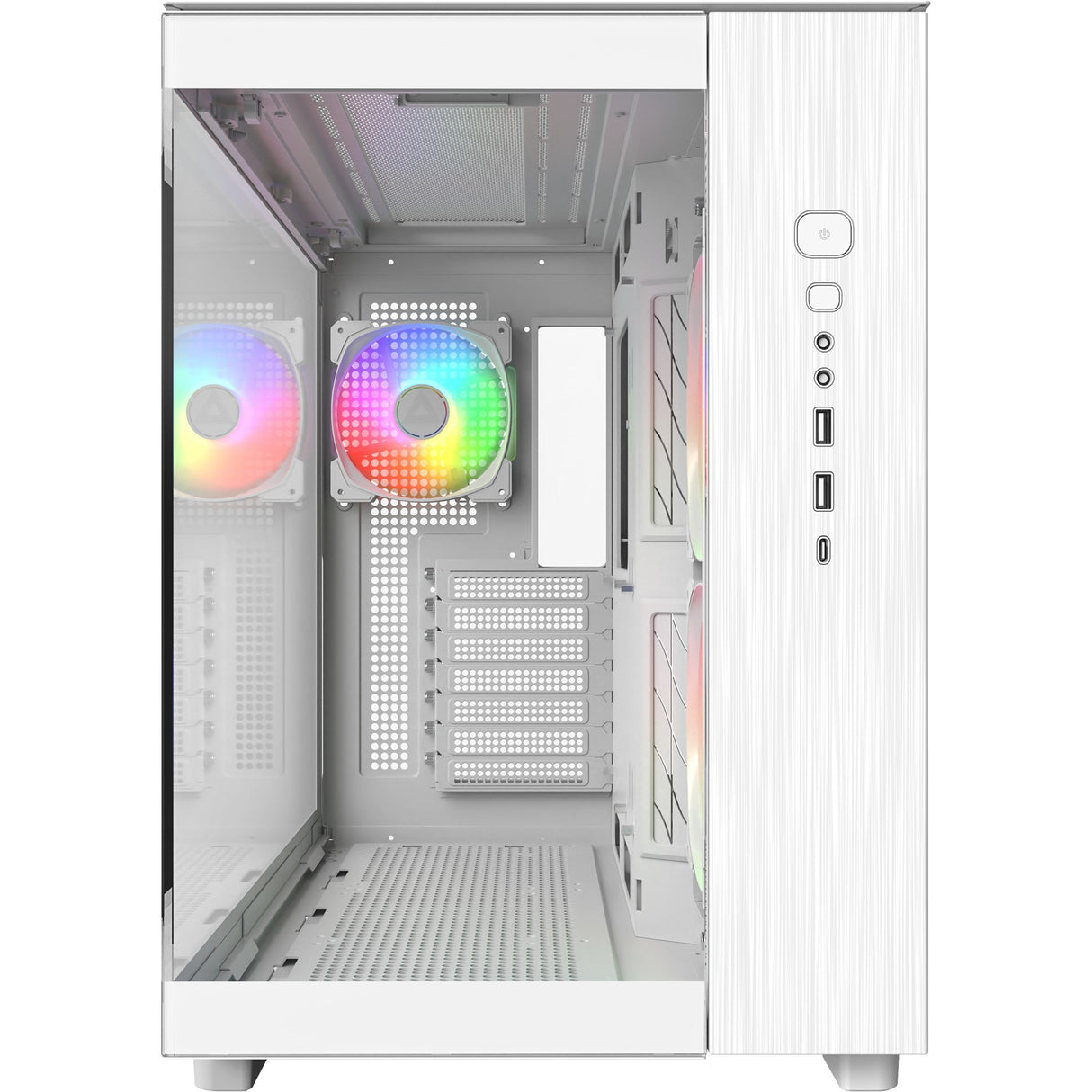Montech King 65 pro Midi Tower Gehäuse (wäiss | 2x USB-A | 1x USB-C | Fënster)