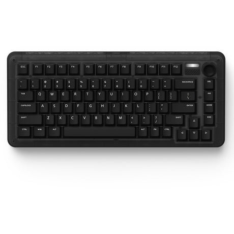 Iqunix ZX75 Dark Side Wireless Mechanical Keyboard (black, US layout (QWERTY), Cherry MX Red, 75%, RGB LEDs, hot-swappable, double-shot PBT, 2.4GHz | Bluetooth 5.1 | USB-C)