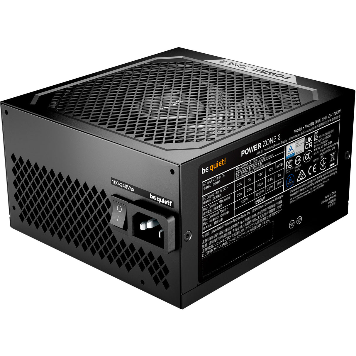 Be quiet! Power Zone 2 Modular 1200W Power Supply (Black, 1x 12V-2x6, 3x PCIe)