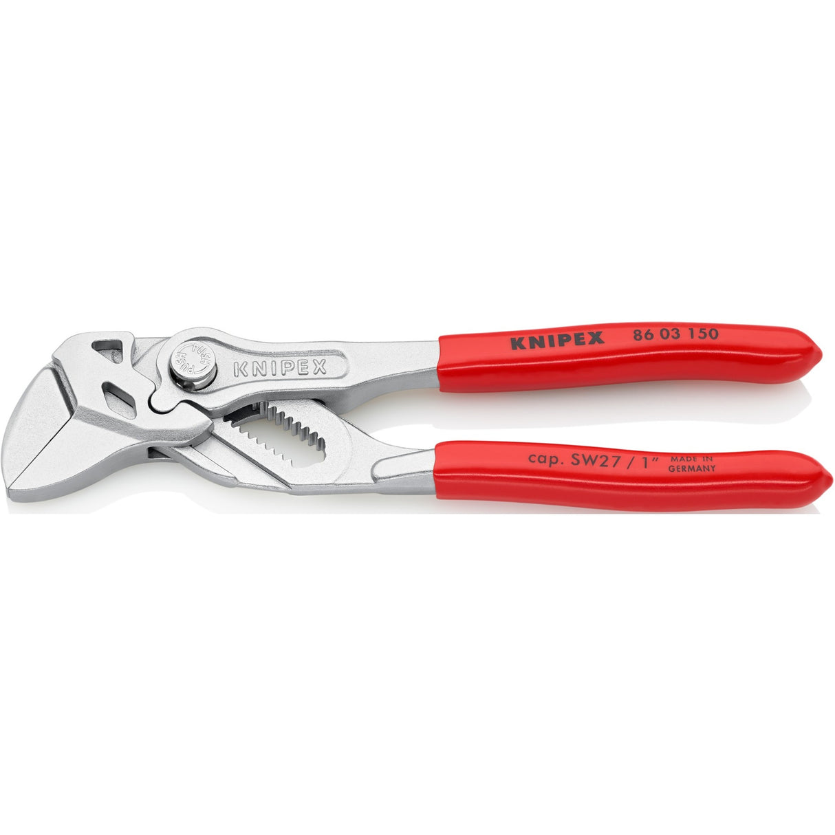 Seria Knipex 86 03 150 - szczypce nastawne - 150mm - szczęki płaskie - ergonomiczny uchwyt