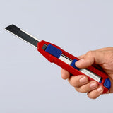 Knipex Cutix Universalmesser Teppichmesser (rot blau, inkl. 2 Messerklingen)