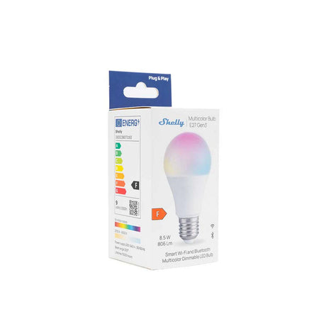 Shelly multicolor bulb e27 gen3 LED lamp (white, 2700-6500k, WiFi, Bluetooth, dimmable)