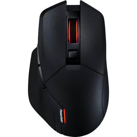 Bezprzewodowa mysz do gier Powercolor Alphyn Am10 (czarny czerwony, 100 - 26000 dpi, 8k, rgb, USB 2.4g Bluetooth 5.2)