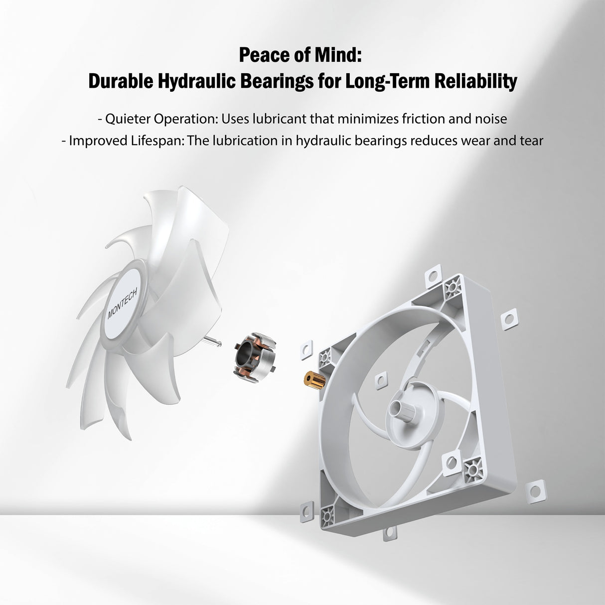 Montech gf120 argb pwm 3 in 1 pack case fans (wit, 3 stuks, 120 x 120 x 25 mm)