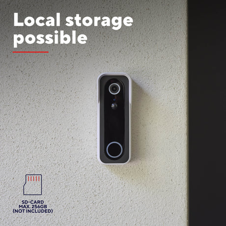 Trust doorcam-3000 slimme wifi deurbelcamera (wit zwart, 2.4 ghz wifi)