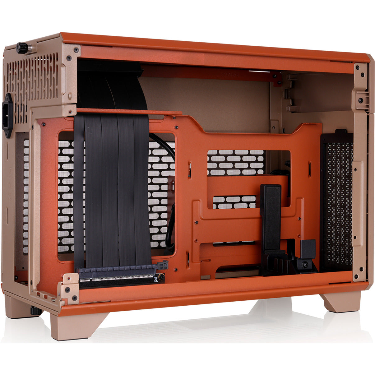 Thermaltake tr100 gravel sand mini tower case (light brown | 2x USB-A | 1x USB-C)