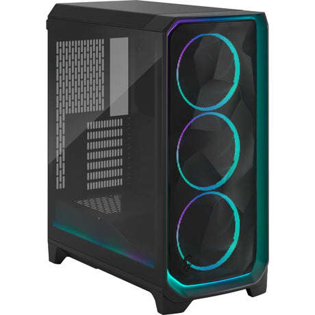 Fractal design meshify 3 ambience pro rgb midi tower housing (black | 2x usb-a | 1x usb-c | rgb | tempered glass)