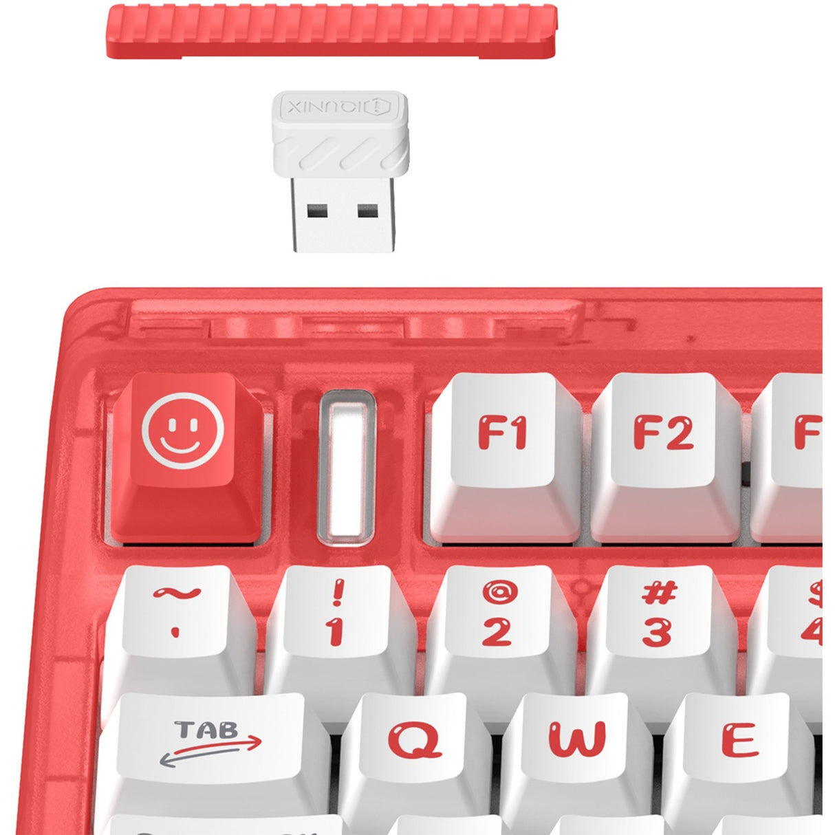 Bezdrátová mechanická klávesnice Iqunix OG80 Joy Vendor (šedá, US Layout (QWERTY), Cherry MX Brown, 80 % (TKL), RGB LED, vyměnitelná za provozu, PBT, 2,4 GHz | Bluetooth 5.1 | USB-C)