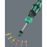 Wera kraftform kompakt 25 ra-r with case, 6-piece bit set (black green)