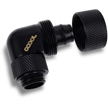 Alphacool eiszapfen 16 10 mm skruvmunstycke 90° vridbar g1 4 anslutning (svart, 4 st)