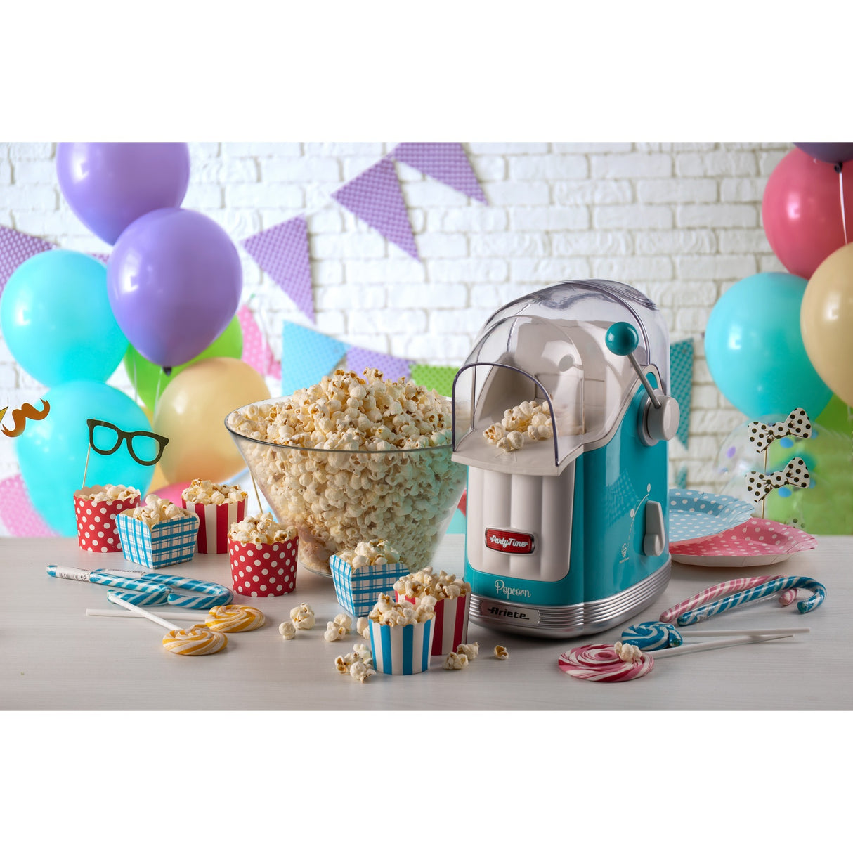 Ariete Party Time Popcorn Maker 2958 01 Popcorn Maker (Light Blue)
