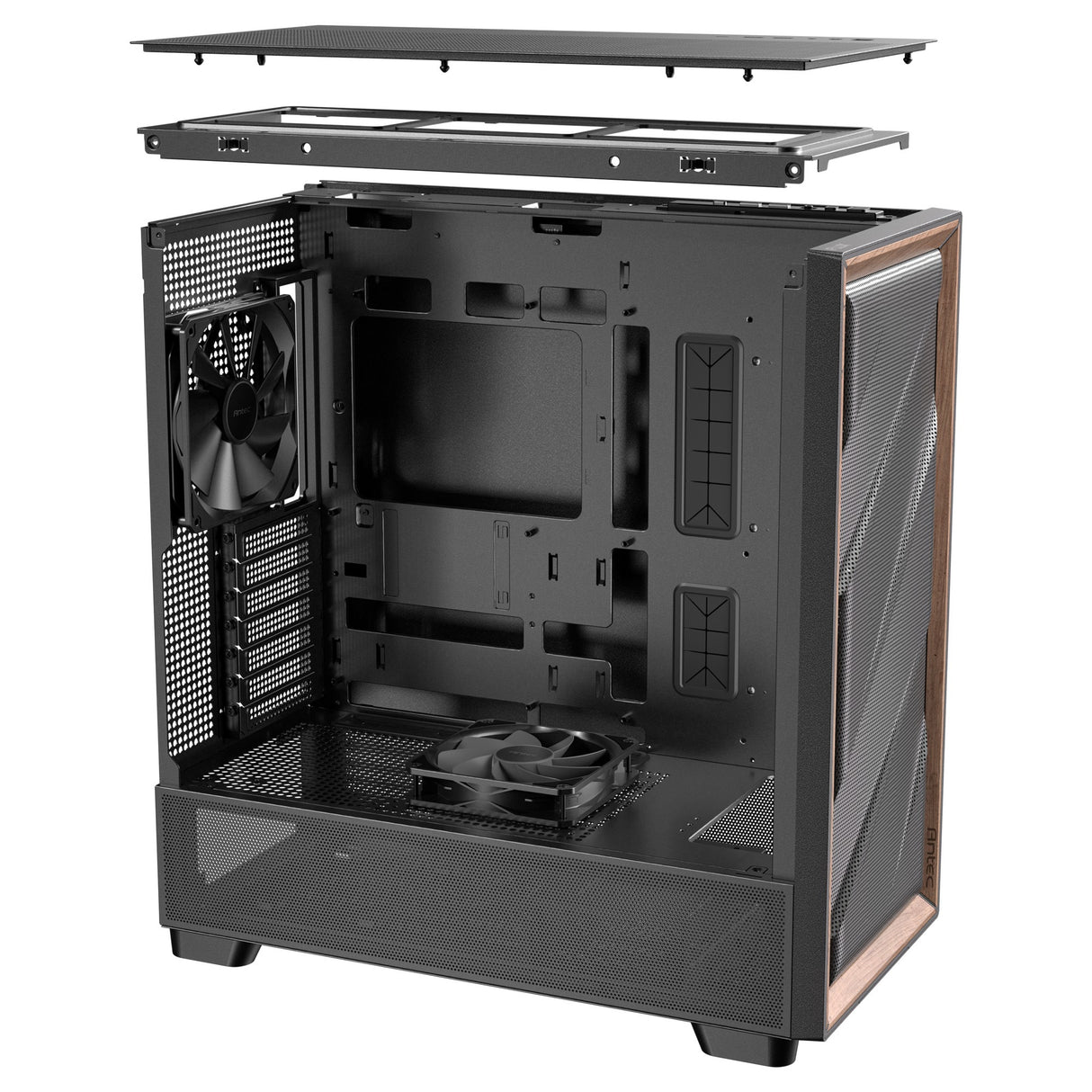 Antec Flux Midi Tower kryt (černý | 2x USB-A | 1x USB-C | tvrzené sklo)
