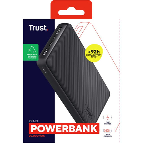 Trust Primo 20,000 mAh Eco Power Bank (Black)