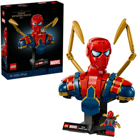 Lego szuperhősök 76326 vas pókember mellszobra