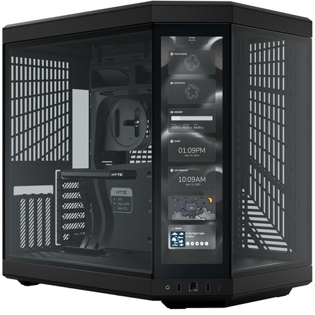 Hyte y70 Touch Infinity Midi-Tower-Gehäuse (schwarz | 2x USB-A | 1x USB-C | gehärtetes Glas)