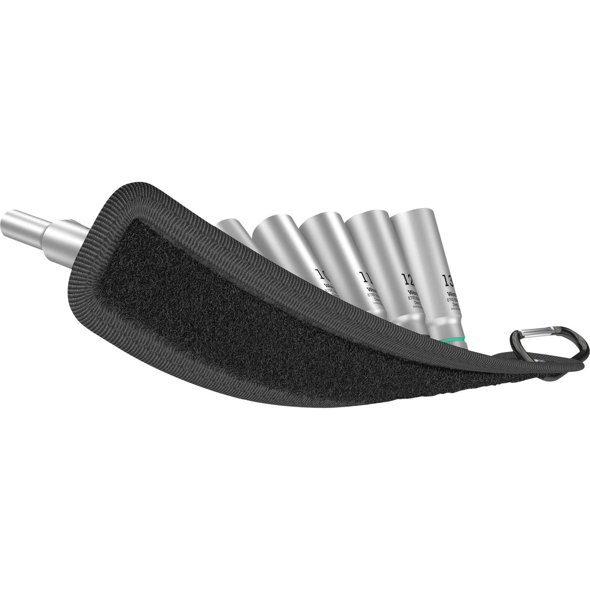 Wera cinto um conjunto profundo de 1 soquete, 1 chave de soquete 4 (preto, 9 peças)