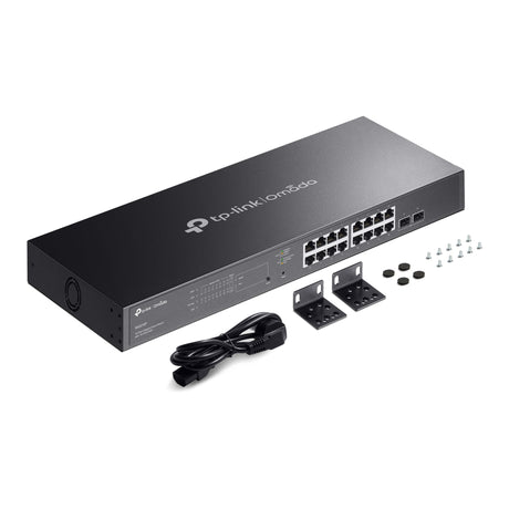 Tp-link Omada SG2218P Jetstream 18-port Gigabit Smart Switch (black, 16x PoE+, 2x Gigabit SFP)
