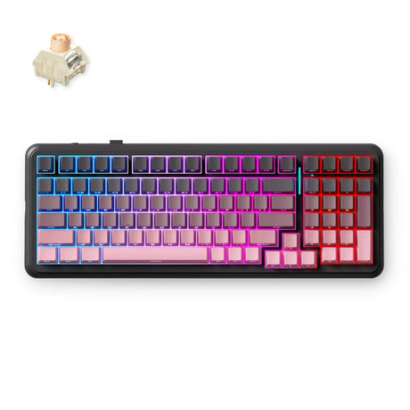 Mchose k99 v2 wireless mechanical black, gaming keyboard (US layout)