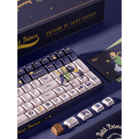 Iqunix F97 Starry Tryst RGB mechanical gaming keyboard (dark blue, US layout (QWERTY), Iqunix silent rose, 96%, RGB LEDs, hot-swappable, PBT, 2.4GHz | Bluetooth 5.1 | USB-C)