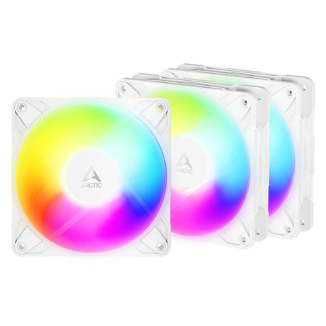 Arctic P12 Pro Reverse A-RGB Case Fans (White, 3-Pack, 120 x 120 x 27 mm, PWM)
