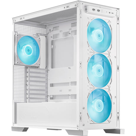 Asus TUF Gaming GT302 ARGB Midi Tower Case (White | 2x USB-A | 1x USB-C | RGB | Tempered Glass)