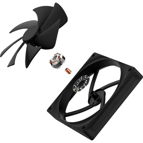 Nzxt f140p case fan (black, 140 x 140 x 25 mm, pwm)