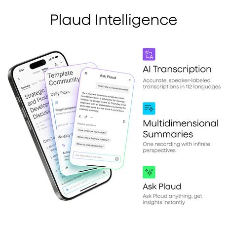 Plaud note pro dicteerapparaat (zwart, 64 gb, bluetooth (ble 5.4), dual-band wi-fi (2.4ghz 5ghz))