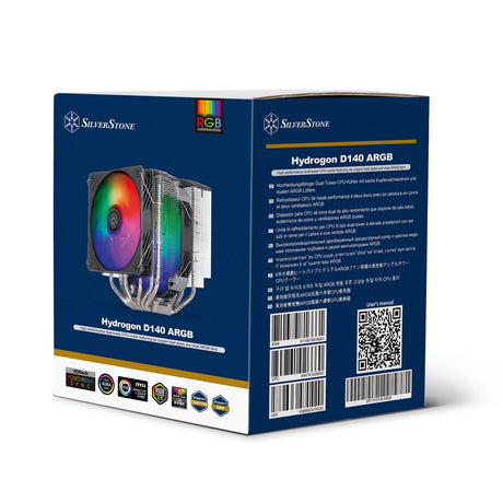 Silverstone SST-HYD140-ARGB CPU Cooler (4-pin PWM fan connector, 4-1 pin ARGB (5V LED))