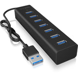 Iskald boks ib-hub1700-u3 usb-hub (svart)
