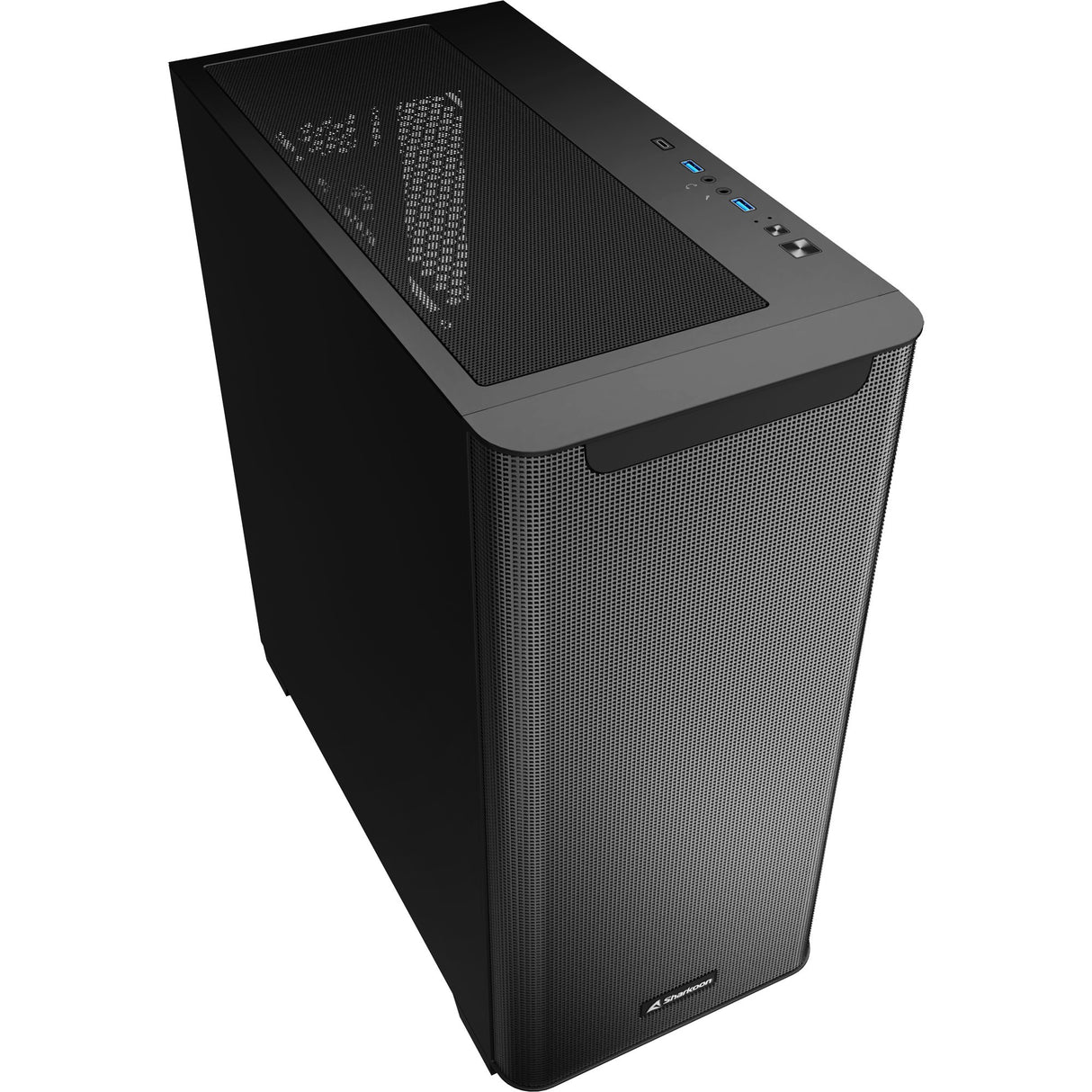 Sharkoon m30 fekete midi toronyház (fekete | 2x USB-A | 1x USB-C)