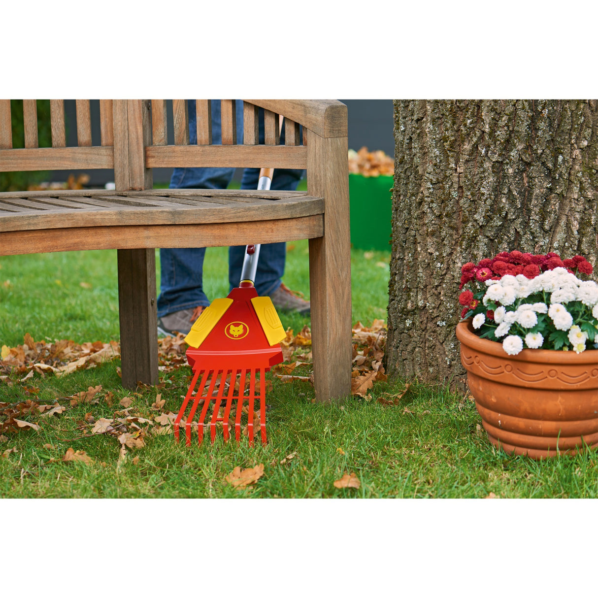 Wolf-Garten Multi-Star 4-in-1 Blat Rake (rout giel)