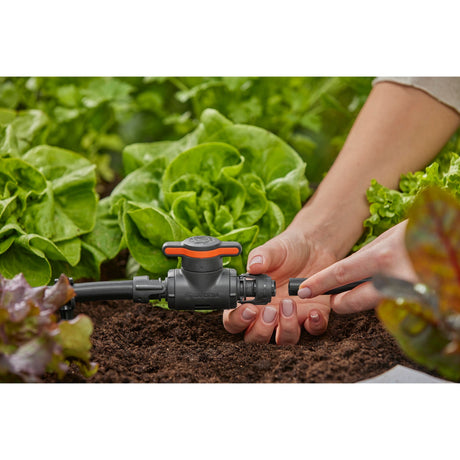 Gardena mikrocsepegő rendszer elzáró és szabályozó szelep 13 mm (1 2 ) (szürke narancs)