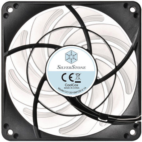 Silverstone sst-fw124-argb 120x120x15 case fan (zwart, 120 x 120 x 15 mm, pwm)