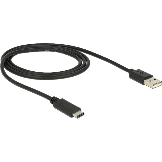 Delock USB-C 2.0 > USB-A-kabel (svart, 1 meter)