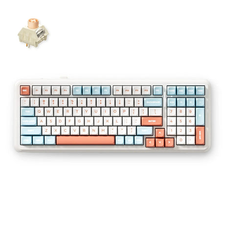 Mchose k99 v2 wireless mechanical orange, gaming keyboard (US layout)
