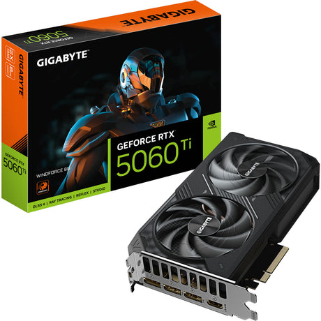 Gigabyte GeForce RTX 5060 Ti Wind Force 8G graphics card (3x Display Port, 1x HDMI)