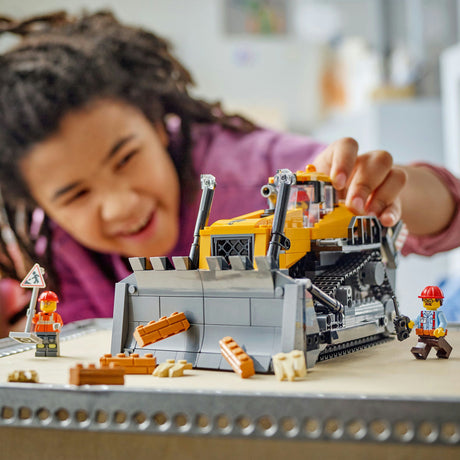 Lego ® city yellow bulldozer, construction site vehicle - 60466