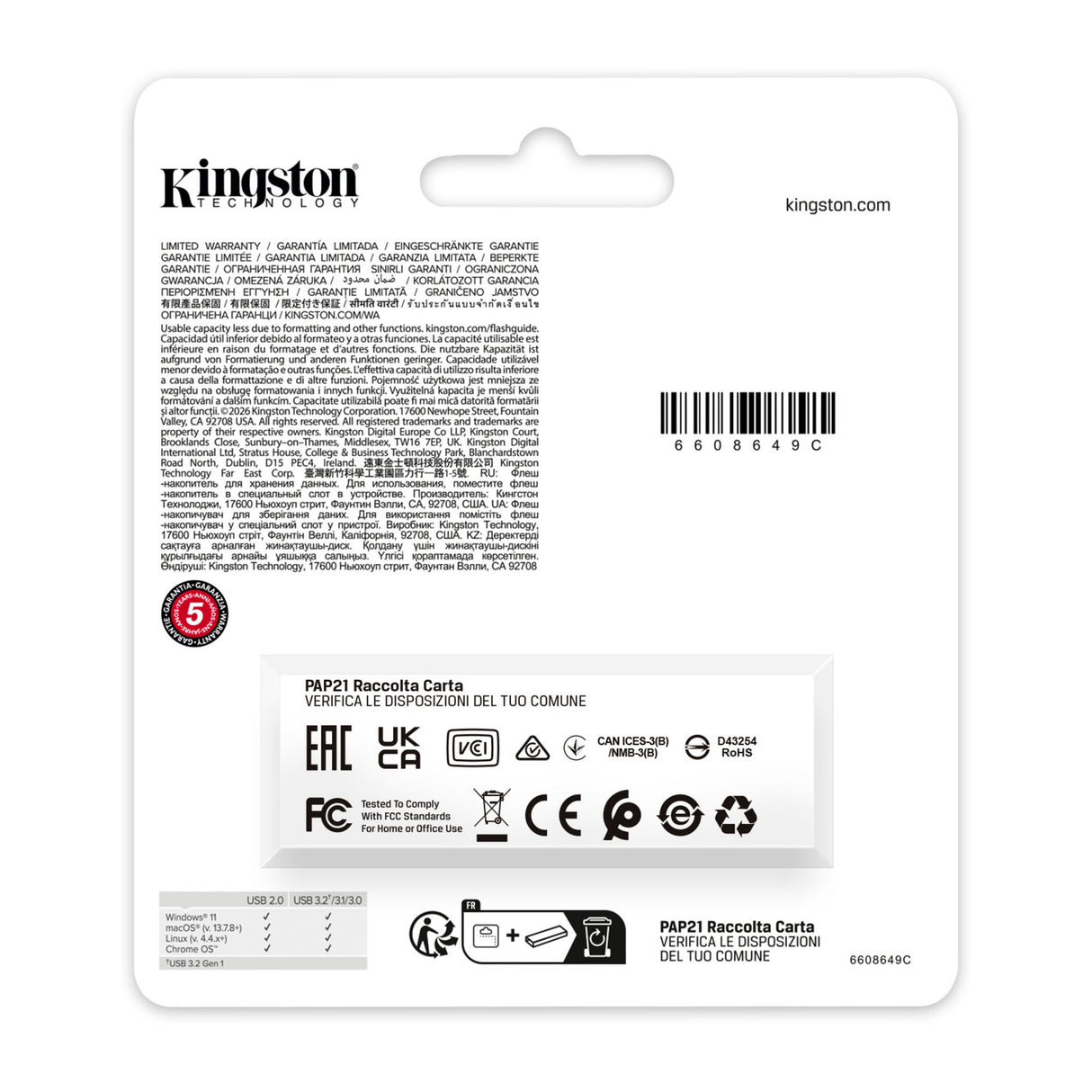 Kingston 512GB DataTraveler Exodia U3 USB Flash Drive (Black/Lilac)