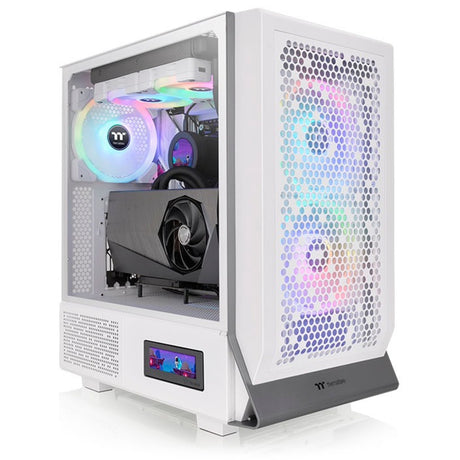 Thermaltake Ceres 300 TG ARGB Snow Midi Tower Case (White | 2x USB-A | 1x USB-C | RGB | Tempered Glass)