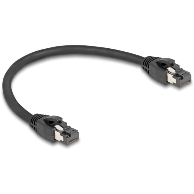 Delock nettverkskabel s ftp, rj-45 med kat.8.1 (svart, 0,25 meter)