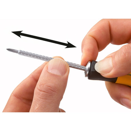 Wiha Screwdriver with Interchangeable Blade Set System 4 ESD (Yellow Black, 12-piece, incl. roll-up case)