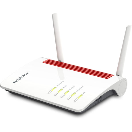 Fritz! box 6850 5g international wlan lte router (white red, mesh wi-fi, 4g (lte), 3g (umts hspa+)