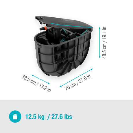 Gardena undercover hose box rollup m, 20 meter hose reel (black turquoise)