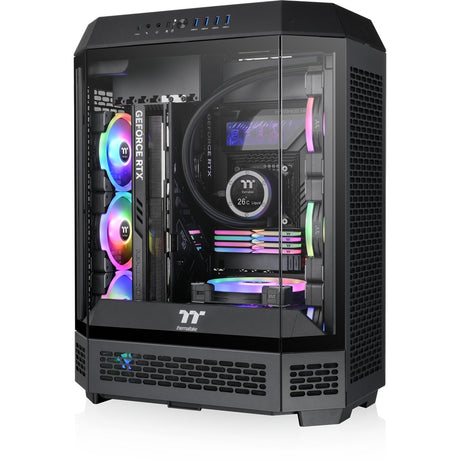 Thermaltake The Tower 600 Midi Tower Case (Black | 4x USB-A | 1x USB-C | Tempered Glass)